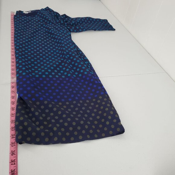 Old Navy Womens Two Tone Blue Polka Dot 3/4 Sleeve Shift Dress Size XL Career - Picture 7 of 8